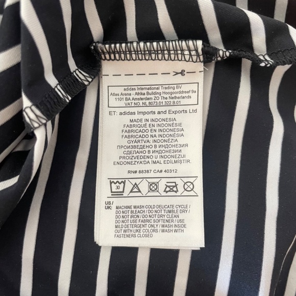 Adidas by Stella McCartney Studio Black White Stripe Longsleeve Shirt XS (NWOT) - Picture 6 of 7